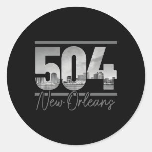 Adesivo New Orleans 504 Area Code Skyline Louisiana