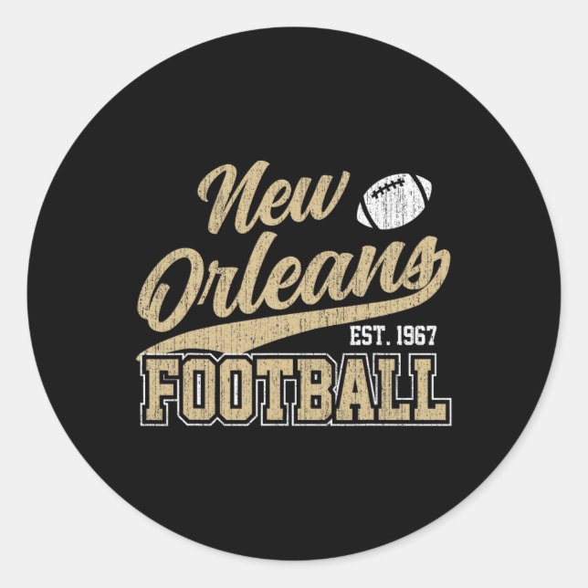 Adesivo New Orleans Distressed Football Team Fan Srts  (Frente)