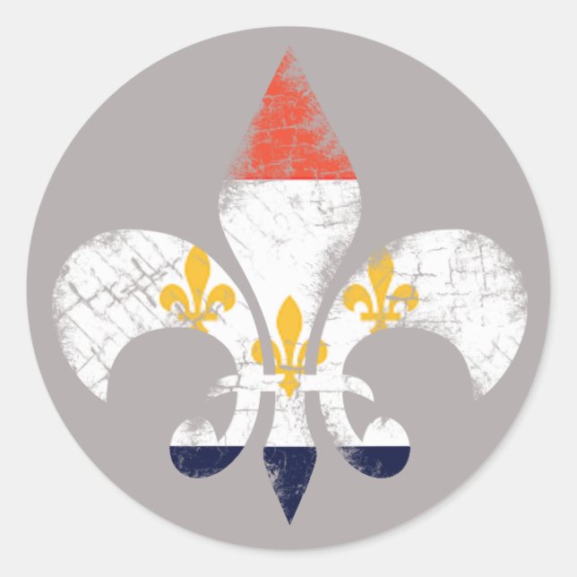 Adesivo New Orleans Fleur De Lis NOLA Louisiana Stickers (Frente)