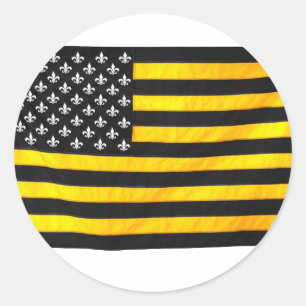 Adesivo New Orleans NOLA Black and Dourado American Flag