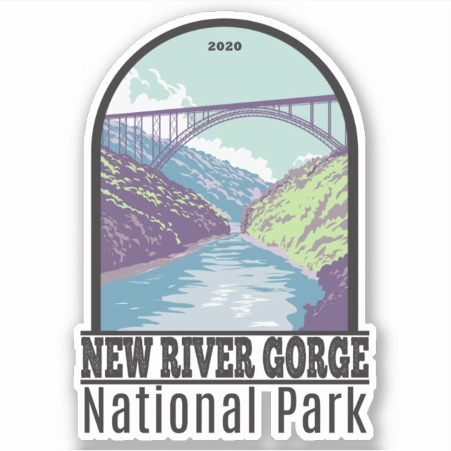 Adesivo New River Gorge National Park West Virginia Bridge (Frente)