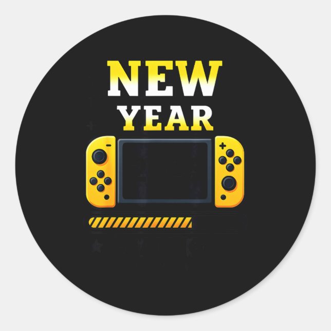 Adesivo New Year 2026 Loading Gaming Controller New Years  (Frente)