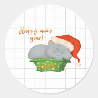 Adesivo New Year Lucky Cat Sticker for Holiday Gifts