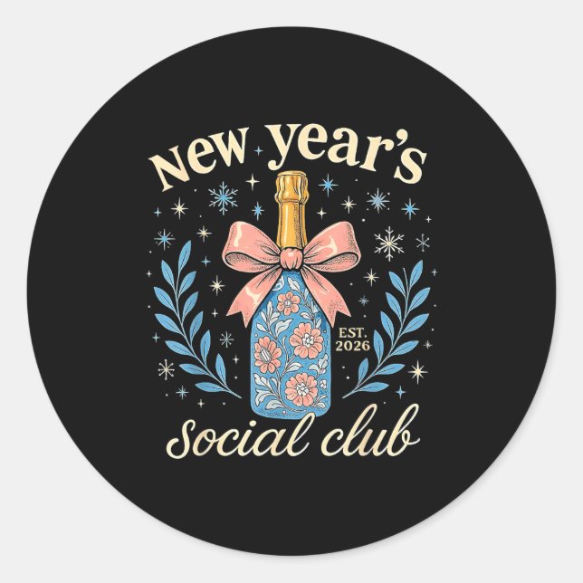 Adesivo New Year’s Social Club 2026 Celebration  (Frente)