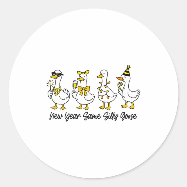Adesivo New Year Same Silly Goose Happy New Year Eve Goose (Frente)