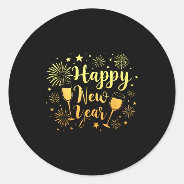 Adesivo New Years Eve Party Supplies 2026 Happy New Year F (Frente)