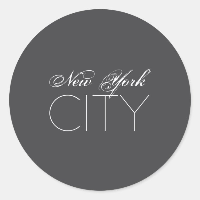 Adesivo New York City White Text Izable  (Frente)