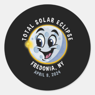 Adesivo New York Cute Solar Eclipse Abril 8 2024 Moon Kids