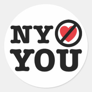 Adesivo New York não o ama paródia ny do amor de i