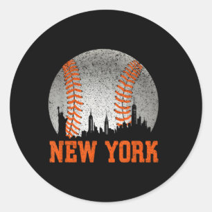 Adesivo New York Ny Skyline Baseball Reuniu-Se Em Gameday
