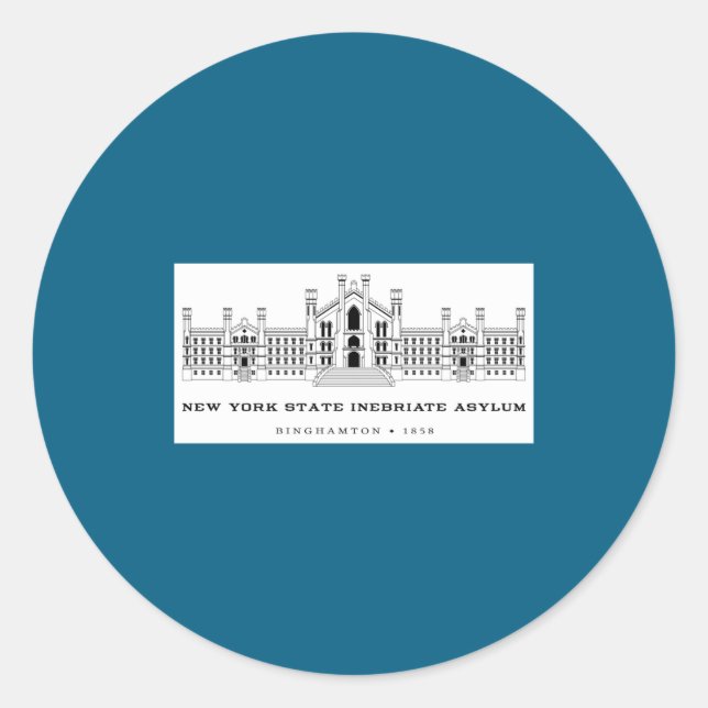 Adesivo New York State Inebriate Asylum Binghamton 1858 _1 (Frente)