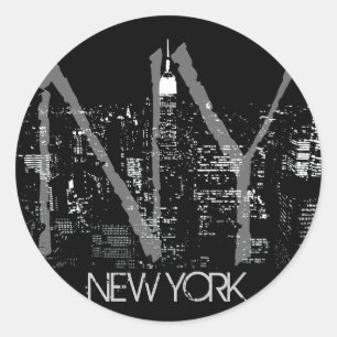 Adesivo New York Stickers New York Skyline Souvenirs