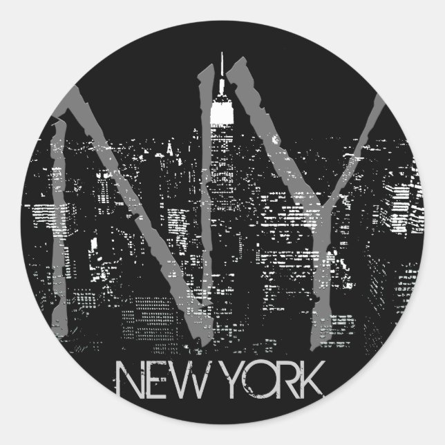 Adesivo New York Stickers New York Skyline Souvenirs (Frente)