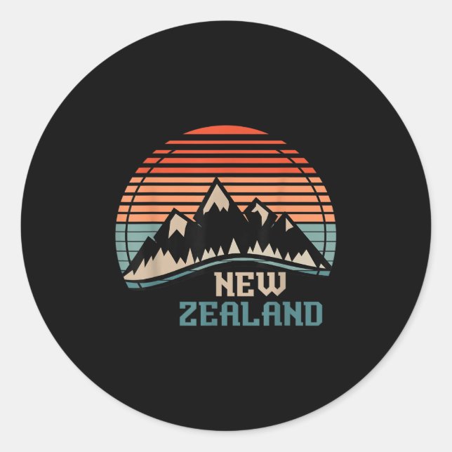 Adesivo New Zealand Mountain Hiking Gift New Zealand  (Frente)