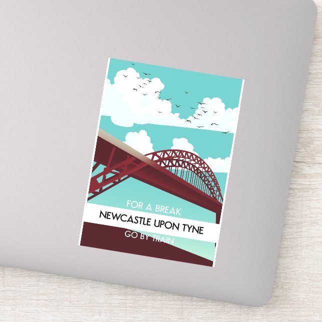 Adesivo Newcastle on Tyne Bridge poster. (Detalhe)