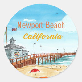 Adesivo Newport Beach Pier Sticker