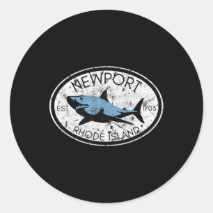 Adesivo Newport Rhode Island Pescaria Tubarão Peixe Praia 