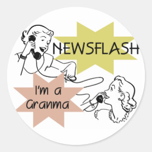 Adesivo Newsflash eu sou camiseta e presentes de um Granma