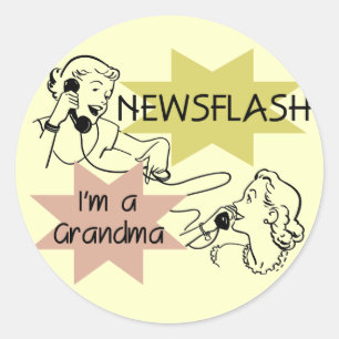 Adesivo Newsflash eu sou t-shirt e presentes de uma avó