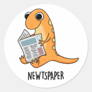 Adesivo Newspaper Funny Newt Pun