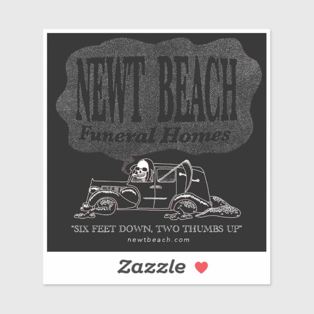 Adesivo "Newt Beach Funeral Homes" (Folha)