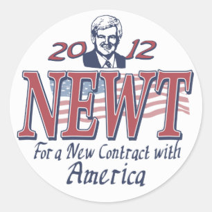 Adesivo Newt Gingrich para o presidente 2012 engrenagem