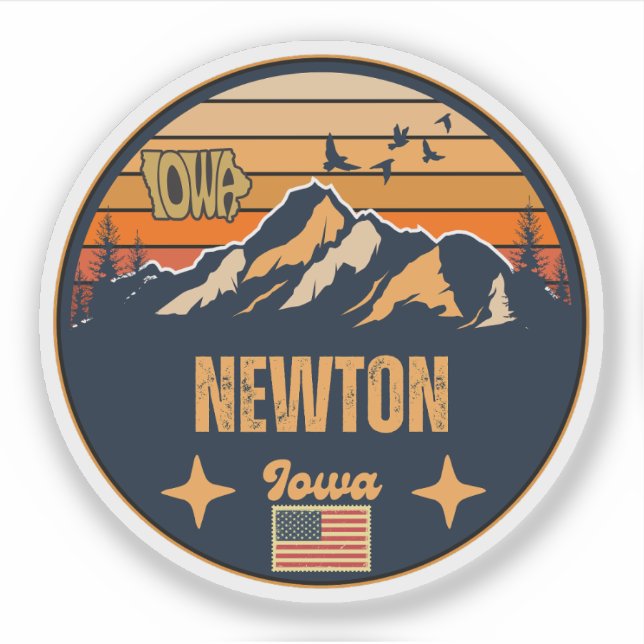Adesivo Newton, Iowa (Frente)
