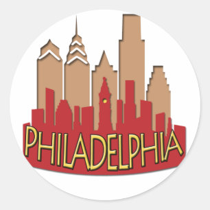 Adesivo Newwave da skyline de Philly quente