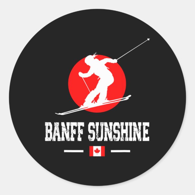 Adesivo Nff Sunshine Canada Ski Resort Rocky Mounains Ski (Frente)
