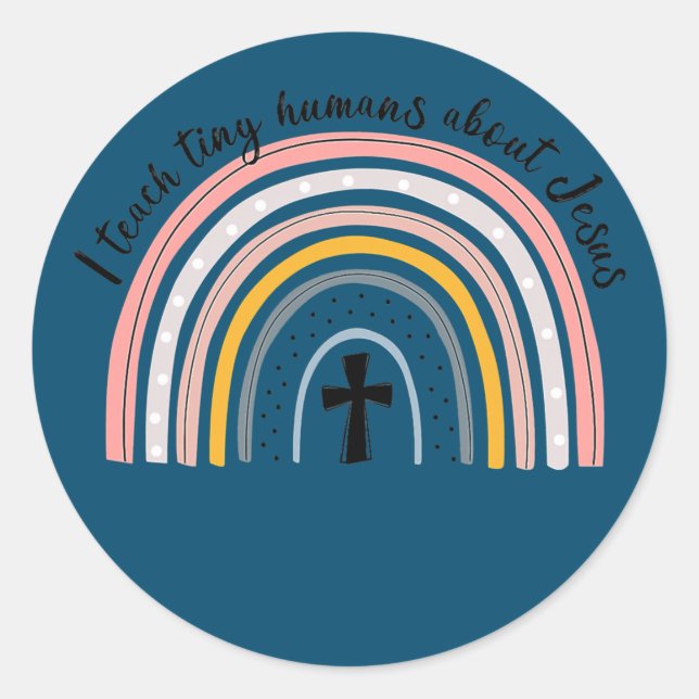 Adesivo NG0M Eu Ensino Humanos Pequenos Sobre Professores  (Frente)