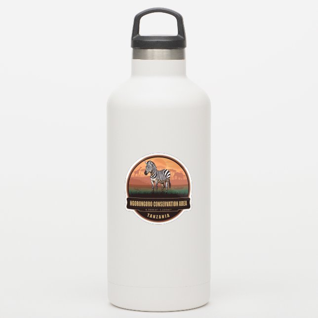 Adesivo Ngorongoro Conservation Area, Tanzania (Garrafa d'água)
