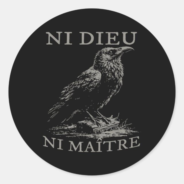 Adesivo Ni Dieu Ni Maître - No God No Master (Frente)