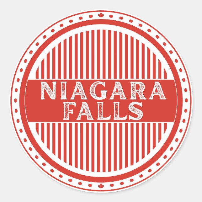 Adesivo Niagara Falls City Pride Emblem Canadian Identity (Frente)