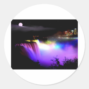 Adesivo Niagara-Queda-sob-projector-em-noite