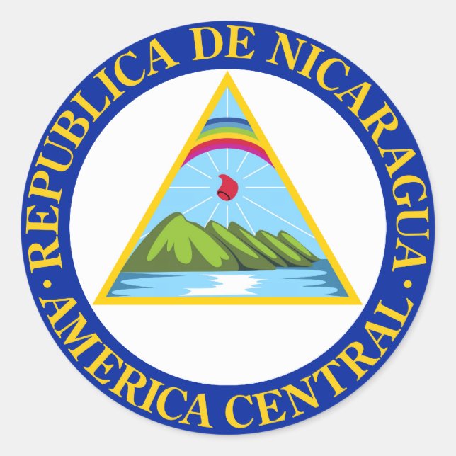 Adesivo NICARÁGUA - bandeira/emblema/casaco de armas/símbo (Frente)