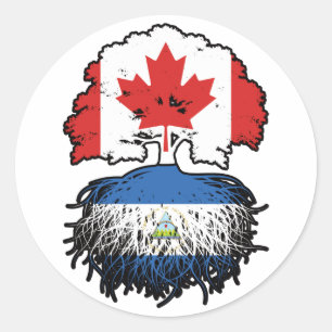 Adesivo Nicarágua, Nicarágua, canadense de raízes de árvor