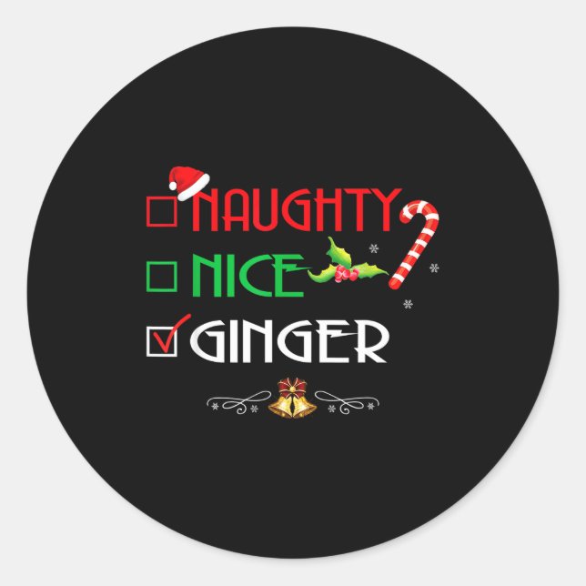 Adesivo Nice Naughty Ginger Group Matching Christmas  (Frente)