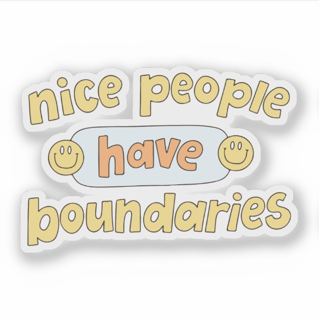 Adesivo Nice people have boundaries (Frente)