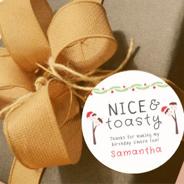 Adesivo Nice S'mores Marshmallows Kids Xmas Birthday Party