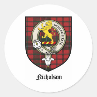 Adesivo Nicholson Clan Crest Crachá Tartan
