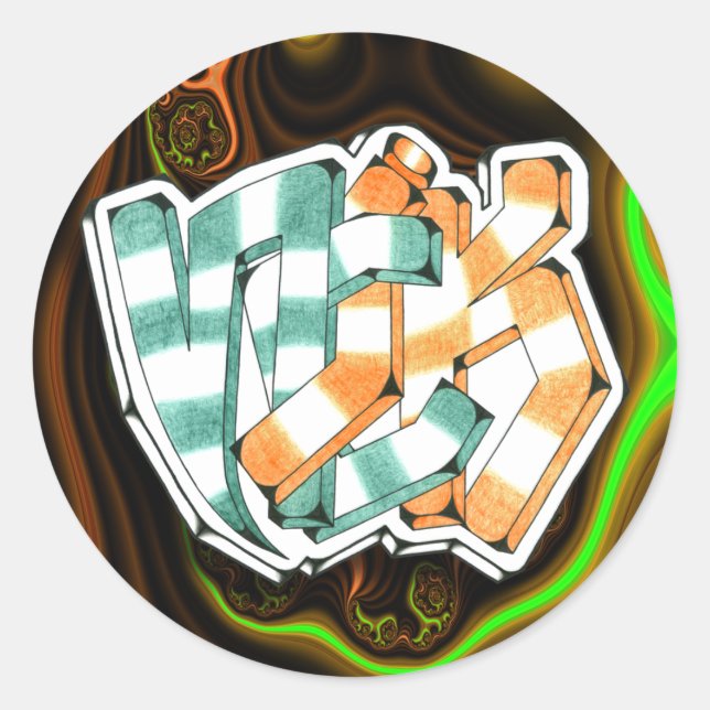 Adesivo Nick ~ Garffiti Art Sticker 1,5" (Frente)