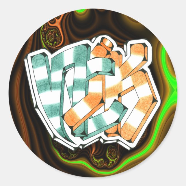 Adesivo Nick ~ Grafite Art Sticker 3" (Frente)