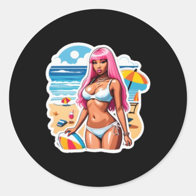 Adesivo Nicki Minaj Beach Sticker (Frente)