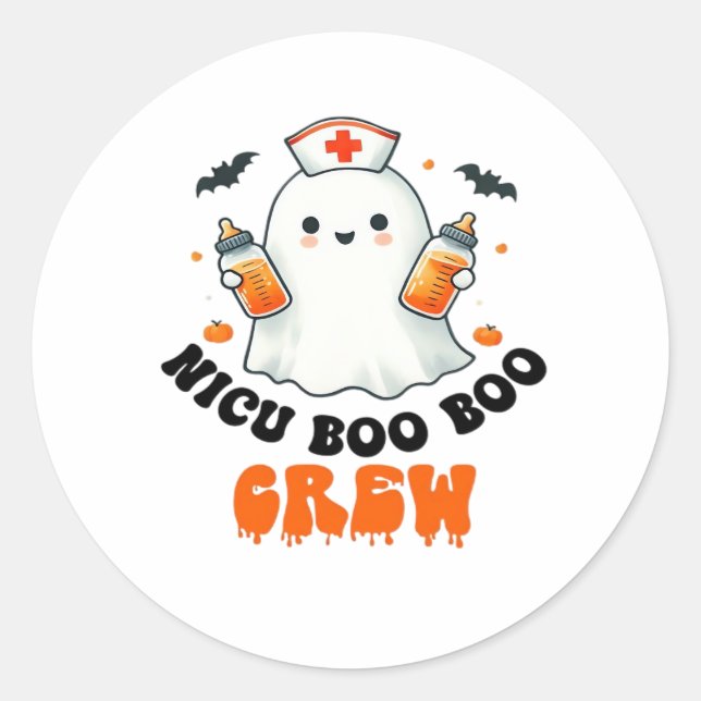 Adesivo Nicu Boo Boo Talloween, Nicu Boo Crew Funny Nu (Frente)