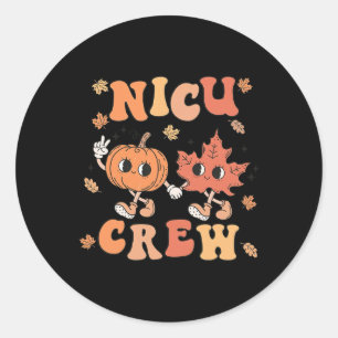 Adesivo NICU Crew Pumpkin Leaf Fall NICU Enfermeira Hallow
