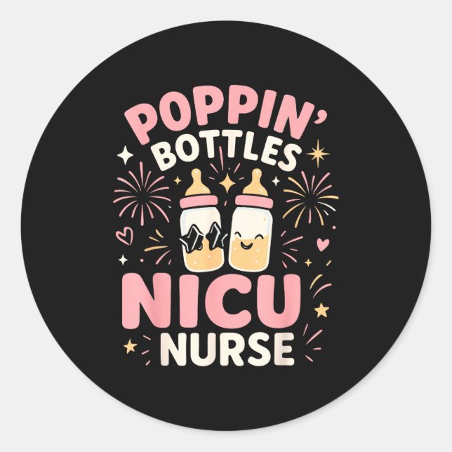 Adesivo Nicu New Years Shirt, Nurse Png Bottles For The Ne (Frente)