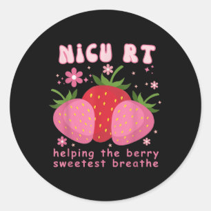 Adesivo Nicu Rt Strawberry Pink Morango Doce Enfermeira W