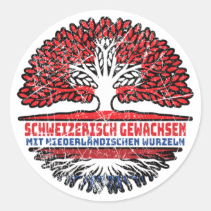 Adesivo Niederlande Niederländisch Schweizer Schweiz Baum