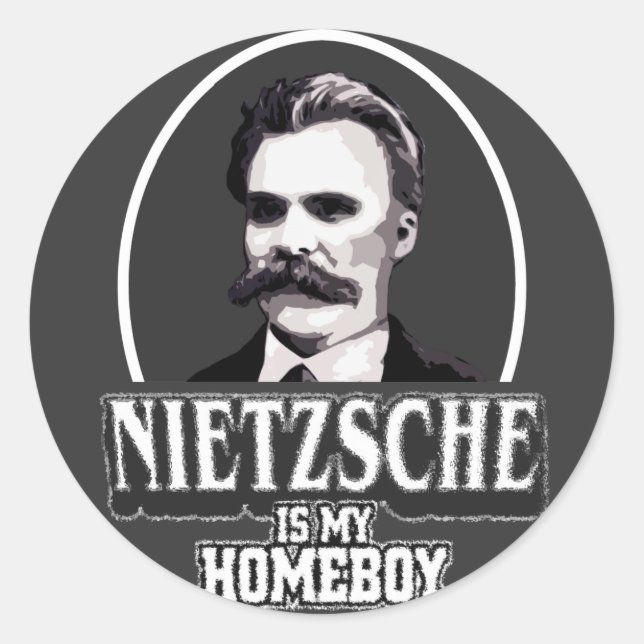 Adesivo Nietzsche É Meu Ficar em casa (Frente)