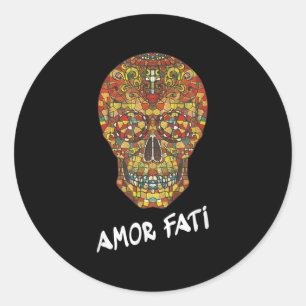 Adesivo Nietzsche Stoic Cita Filósofo Sugar Skull Amor